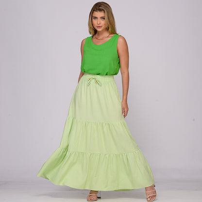 Saia Longa Viscose em Camadas BBonnie Luiza