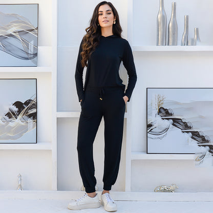 Conjunto Calça e Blusa com Capuz BBonnie Suelen Preto
