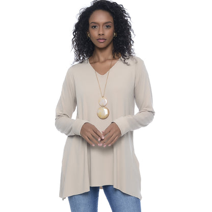 Blusa M/L Assimétrica BBonnie Ludy Bege
