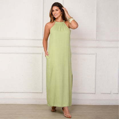 Vestido Sabrina – Longo com Amarração no Pescoço