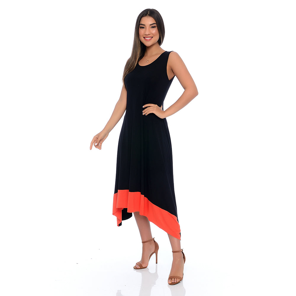 Vestido Midi Assimétrico com Pontas BBonnie Nani
