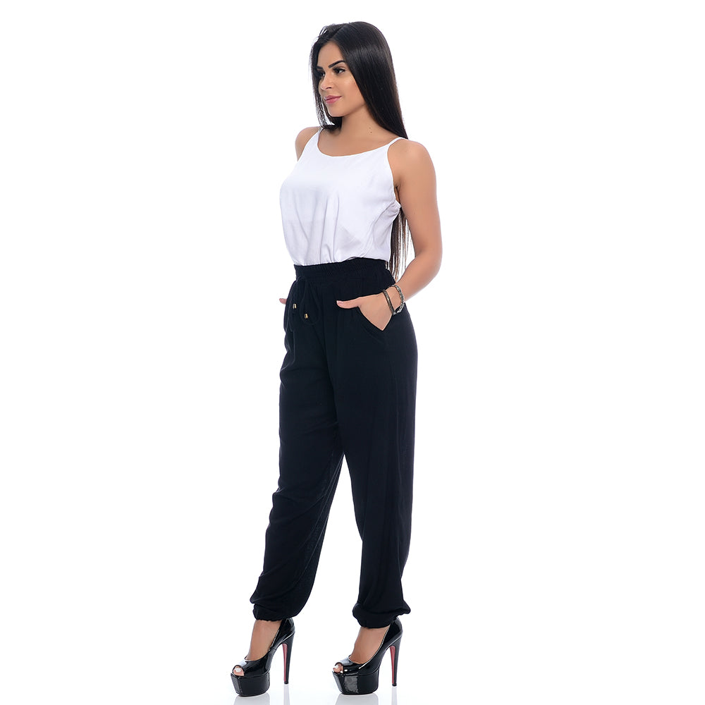 Calça Jogger com Elástico na Barra e Bolsos BBonnie Meg