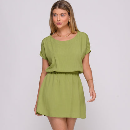 Vestido Curto M/C Elástico na Cintura BBonnie Stela