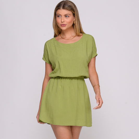 Vestido Curto M/C Elástico na Cintura BBonnie Stela