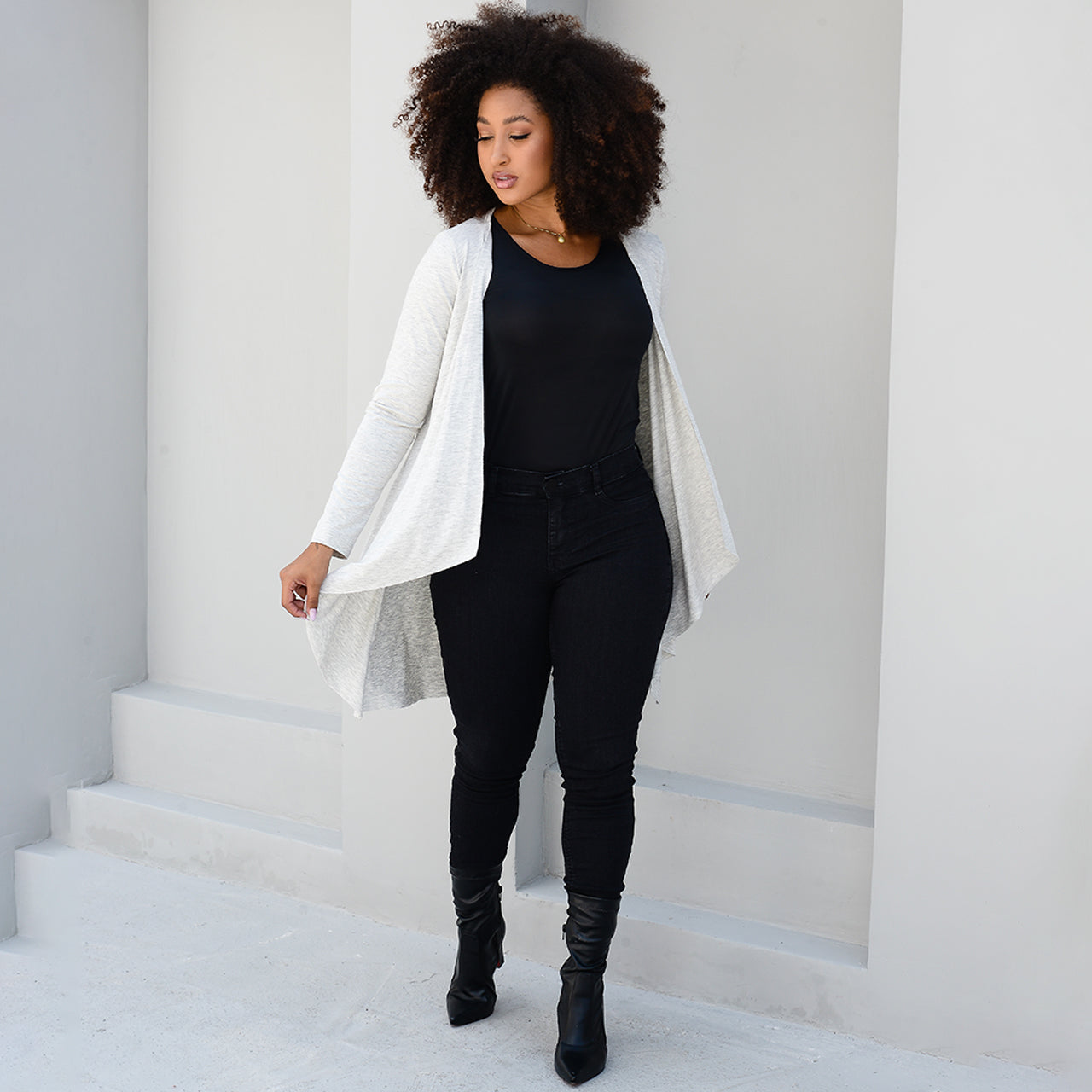 Cardigan Manga Longa BBonnie Isadora Mescla