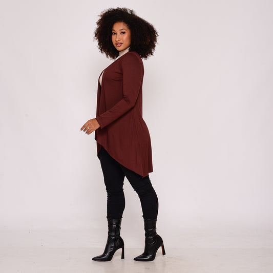 Cardigan Manga Longa BBonnie Isadora Marrom