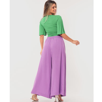 Calça Pantalona em Viscose BBonnie Cleo