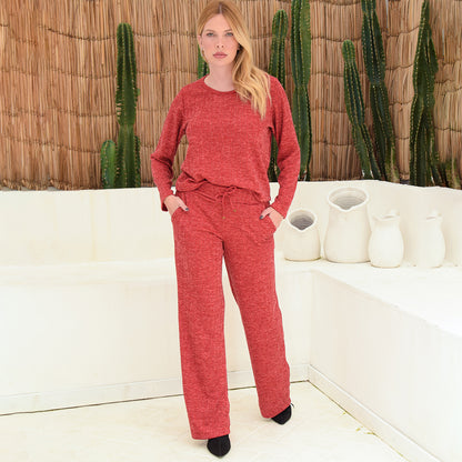 Conjunto Calça e Blusa BBonnie Milena Vermelho