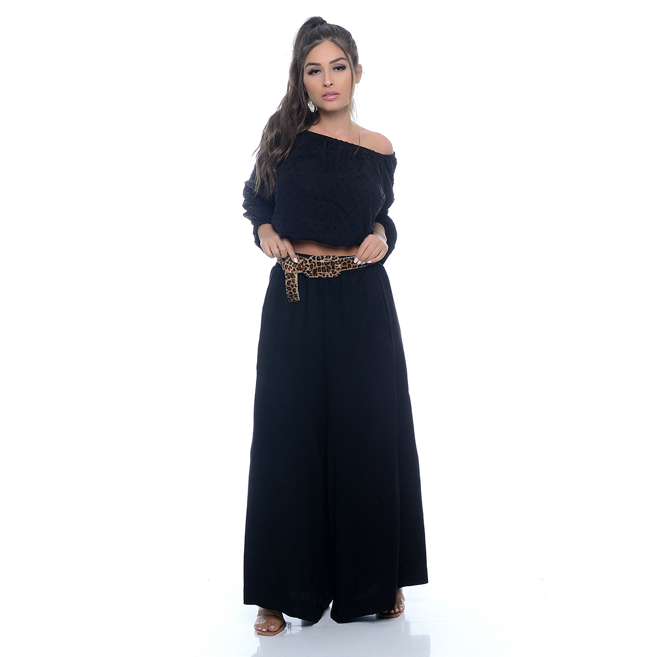 Calça Pantalona em Viscose BBonnie Cleo