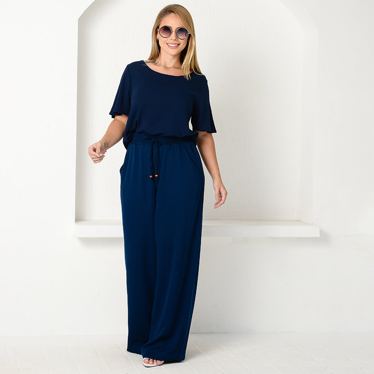 Conjunto BBonnie Leona Azul Marinho