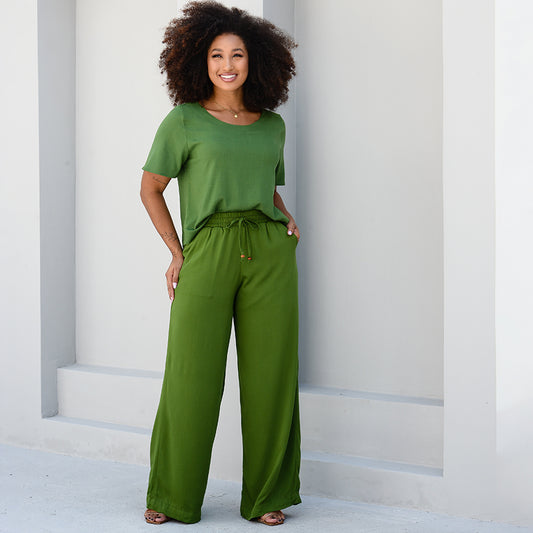 Conjunto BBonnie Leona Verde Militar