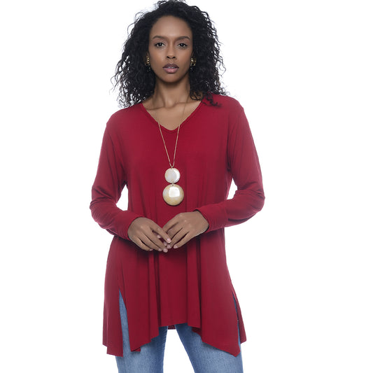 Blusa M/L Assimétrica BBonnie Ludy Vermelho