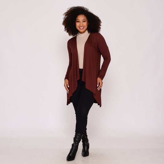 Cardigan Manga Longa BBonnie Isadora Marrom