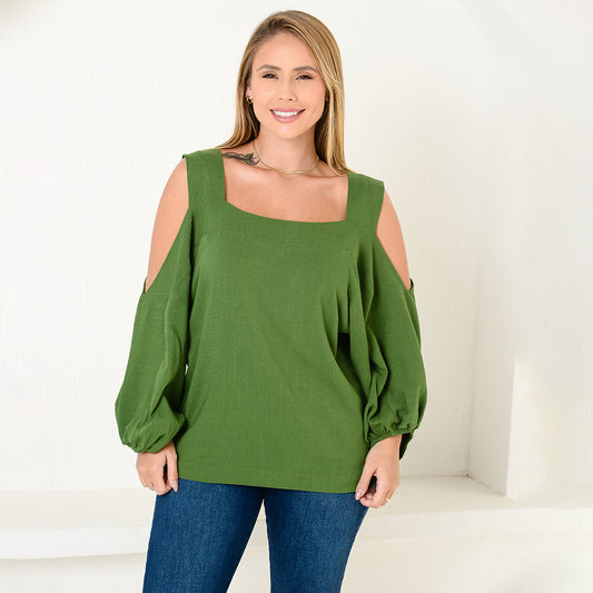 Blusa Ombro Vazado BBonnie Serena Verde