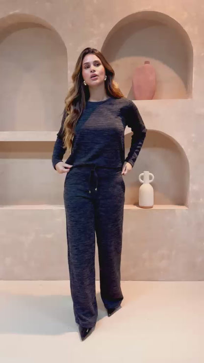Conjunto Milano – calça e blusa  malha encorpada