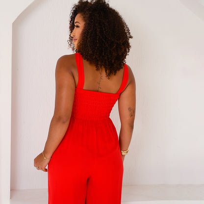 Macacão Pantalona com Alças Médias BBonnie Rafaela